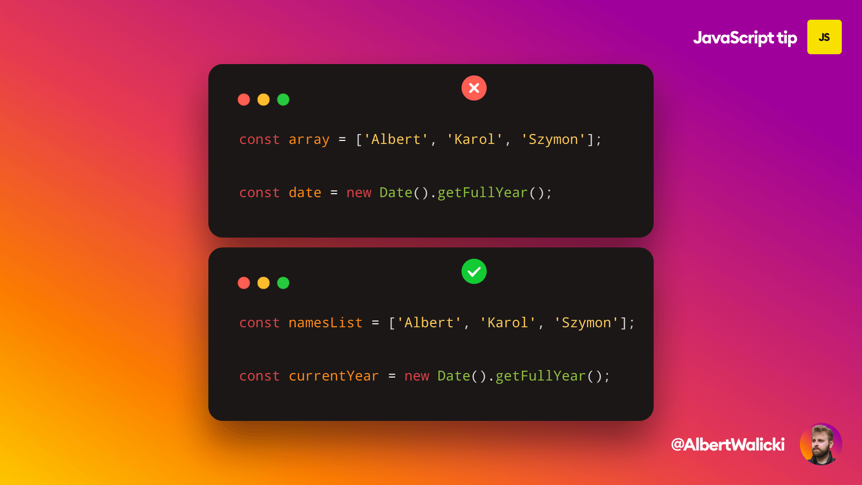 Meaningful and easy to pronounce variable names