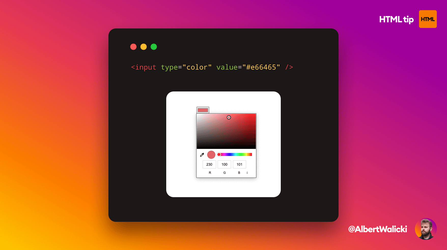 Input type color allows opening color picker