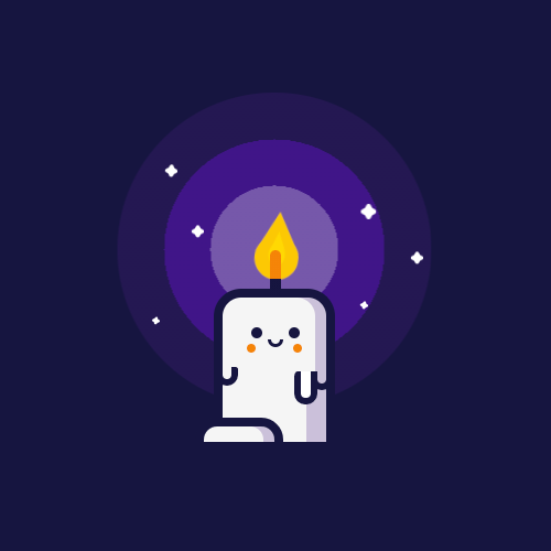 Illustration of a candle made with only CSS