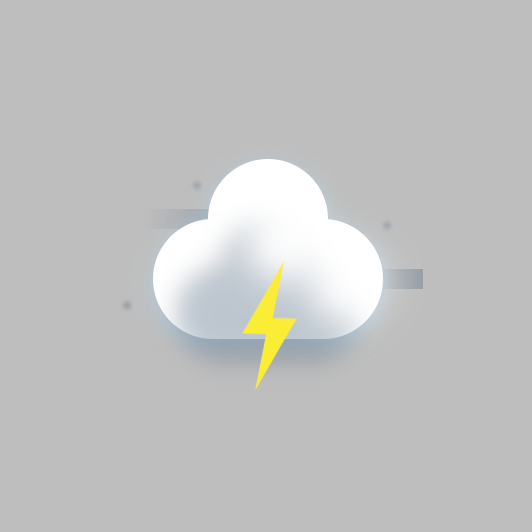 Illustration of a storm cloud made with only CSS