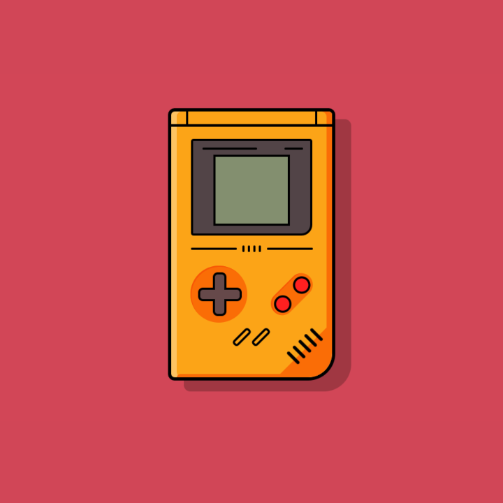 Illustration of a gameboy made with only CSS